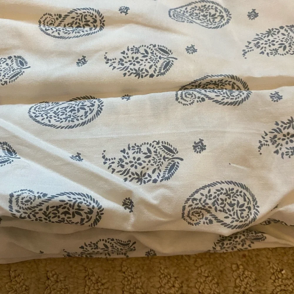 Restoration Hardware Crib Sheet block print percale